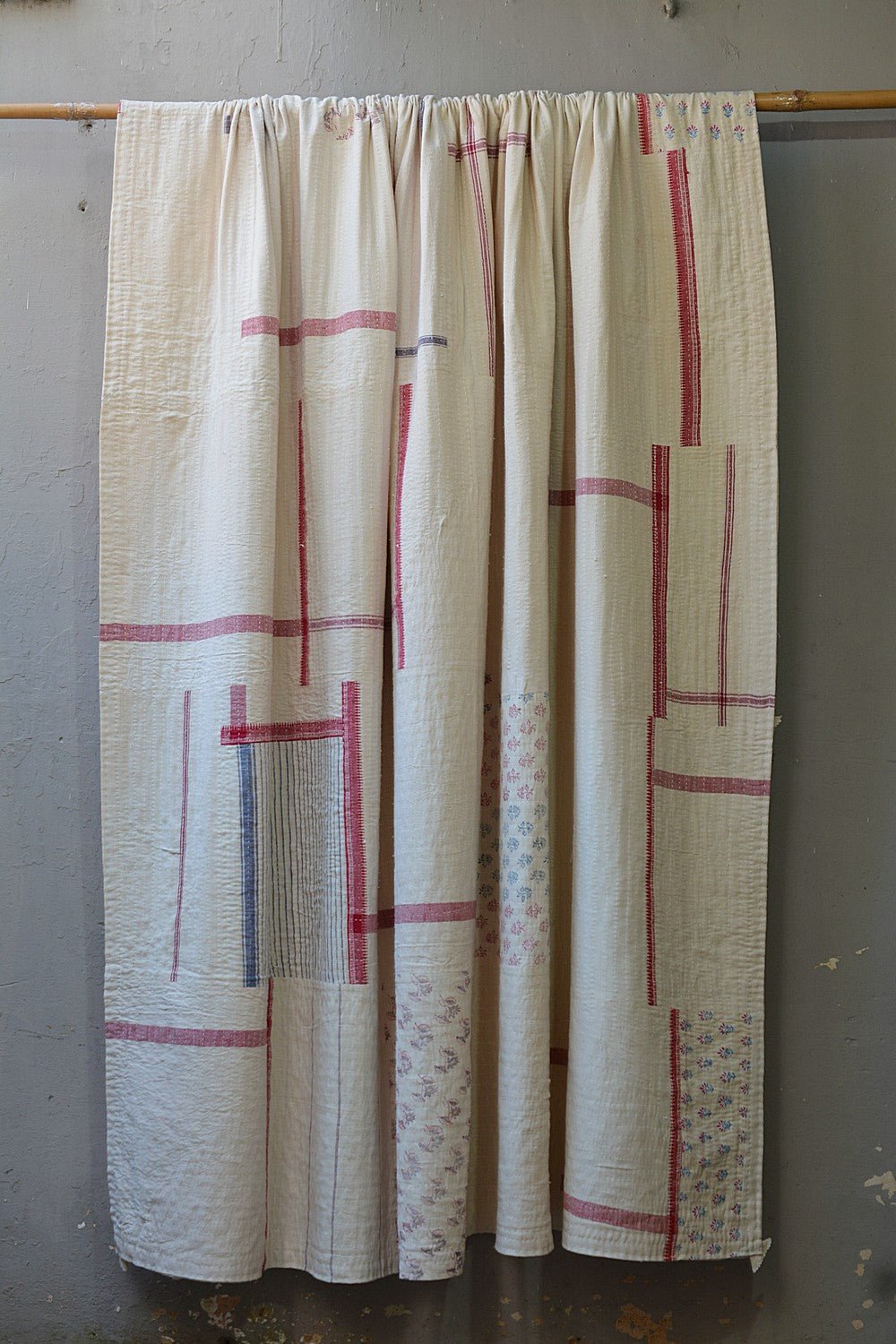 Quilted Khadi Bedspread - Still (90” x 110”) - metaphorracha