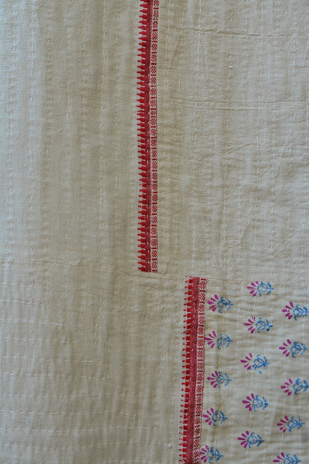 Quilted Khadi Bedspread - Still (90” x 110”) - metaphorracha