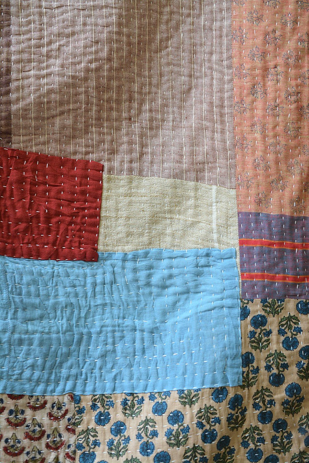 Quilted Khadi Bedspread - Still (92” x 110”) - metaphorracha
