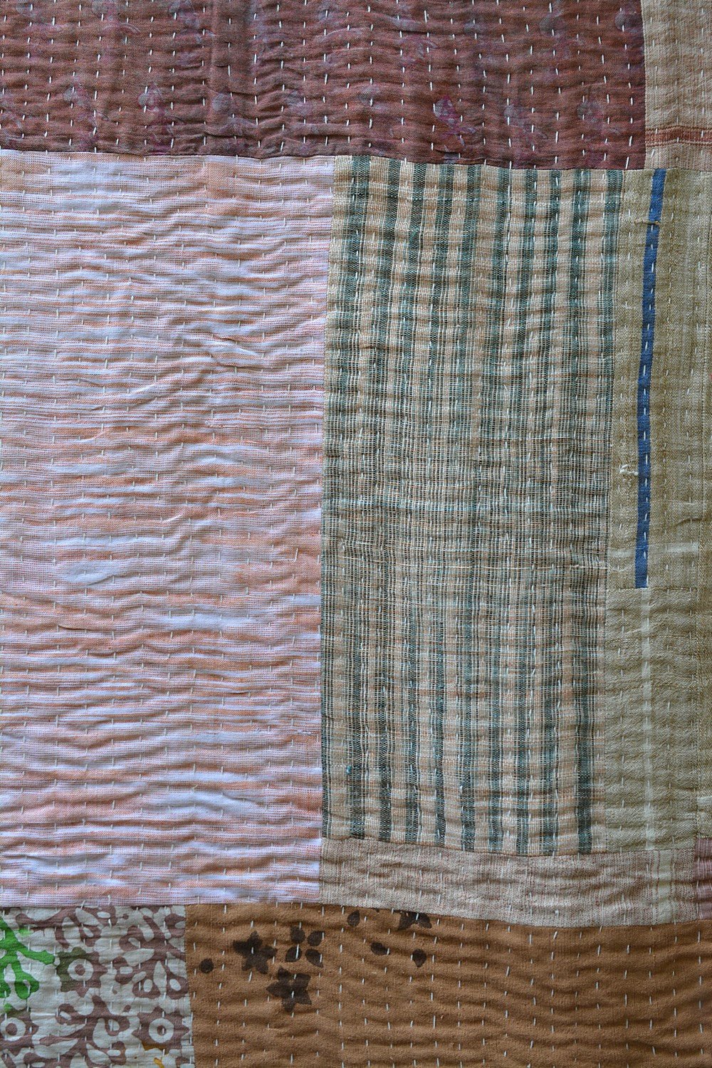 Quilted Khadi Bedspread - Still (92” x 110”) - metaphorracha
