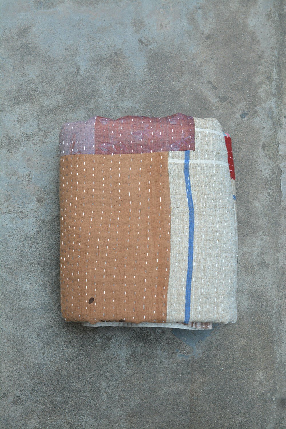 Quilted Khadi Bedspread - Still (92” x 110”) - metaphorracha