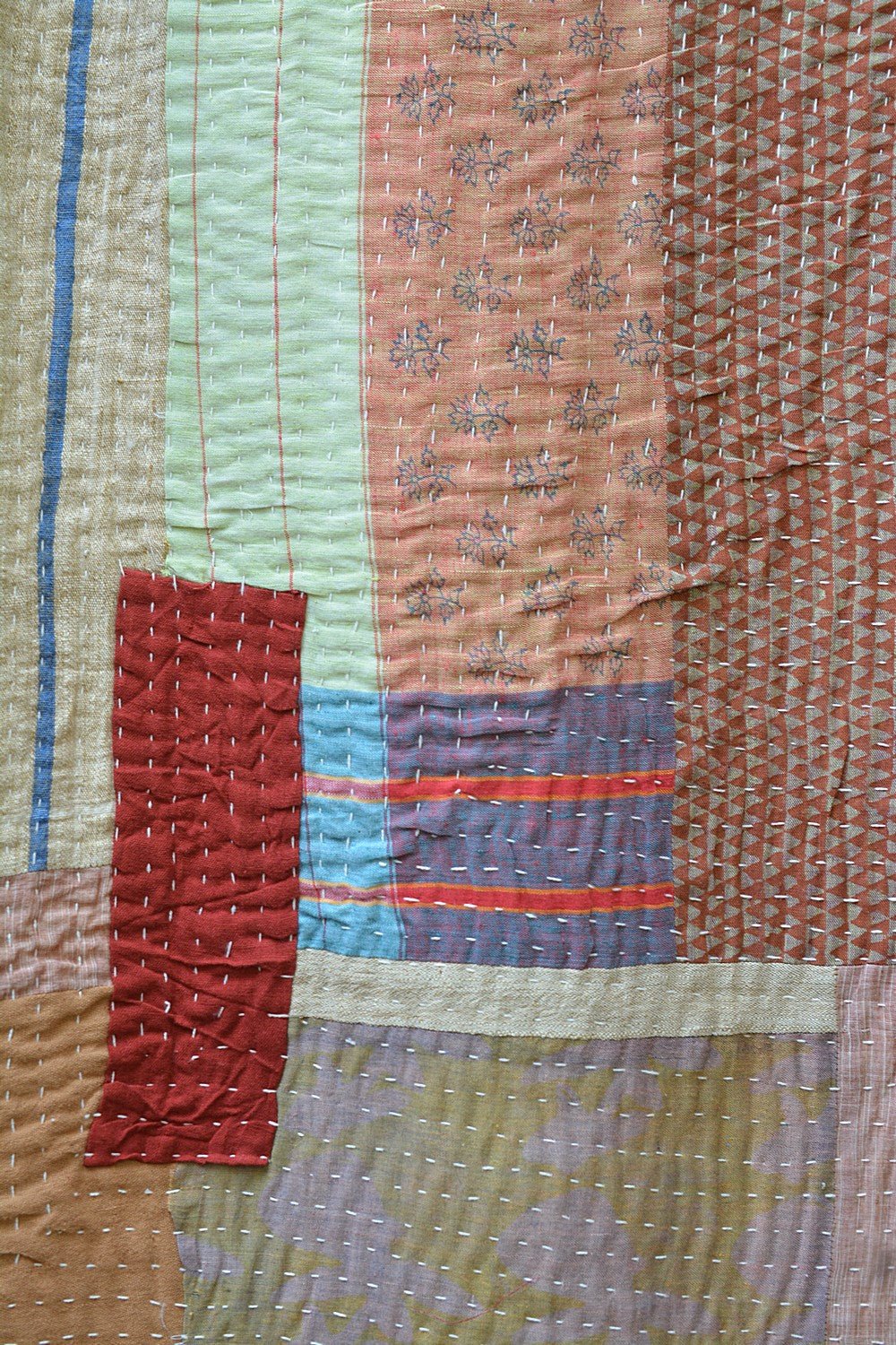Quilted Khadi Bedspread - Still (92” x 110”) - metaphorracha