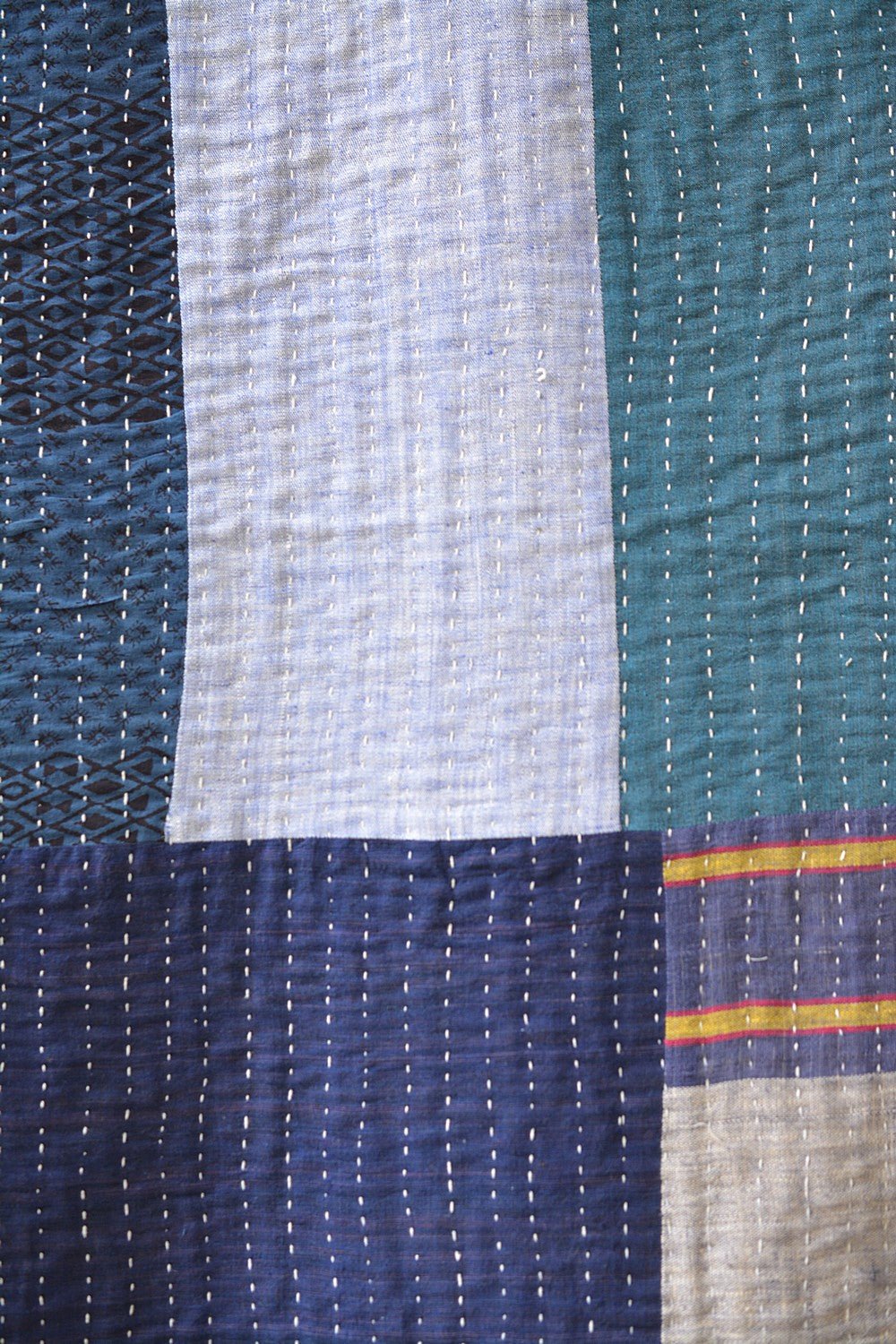 Quilted Khadi Bedspread - Whisper (60” x 90”) - metaphorracha