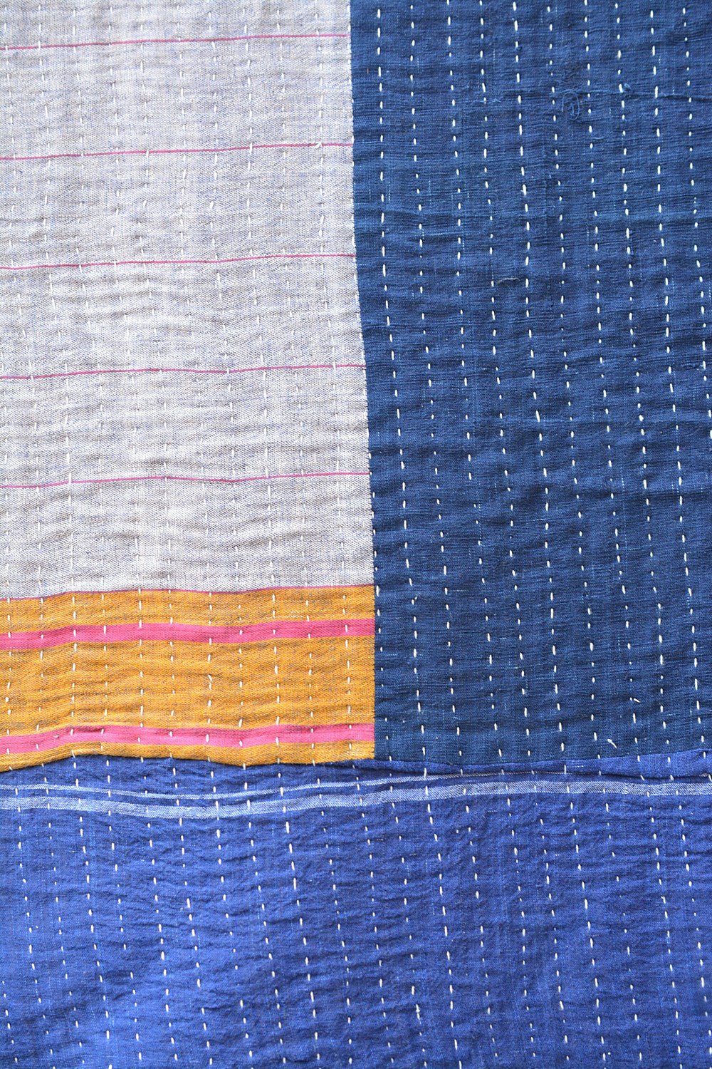 Quilted Khadi Bedspread - Whisper (60” x 90”) - metaphorracha