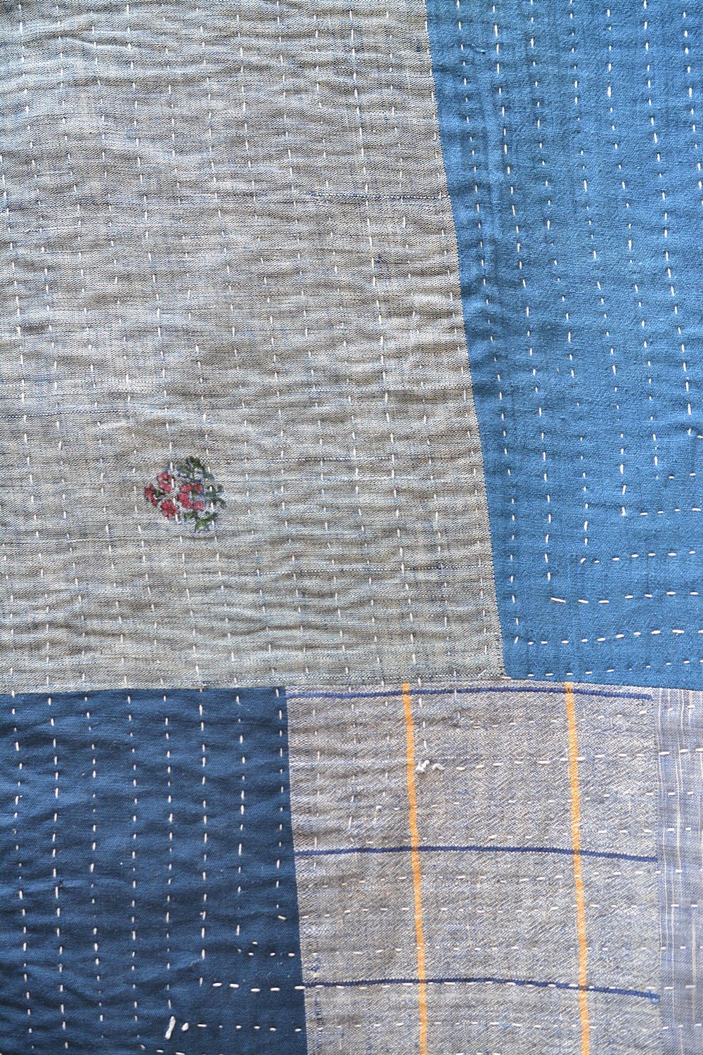 Quilted Khadi Bedspread - Whisper (60” x 90”) - metaphorracha