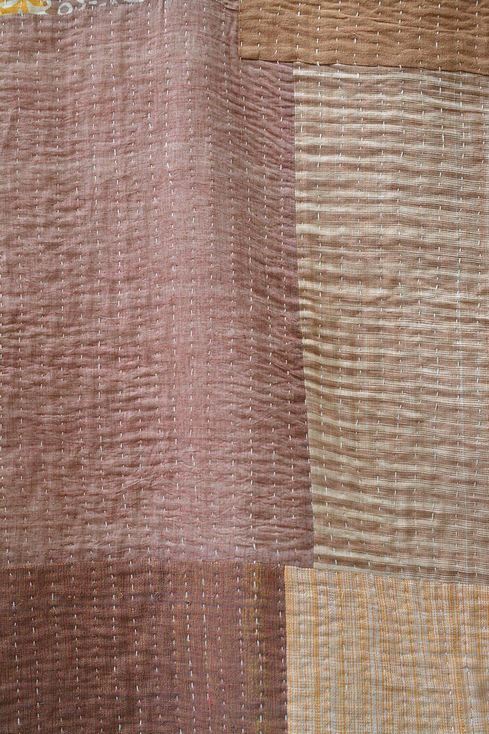 Quilted Khadi Bedspread - Wrapin (62” x 90”) - metaphorracha