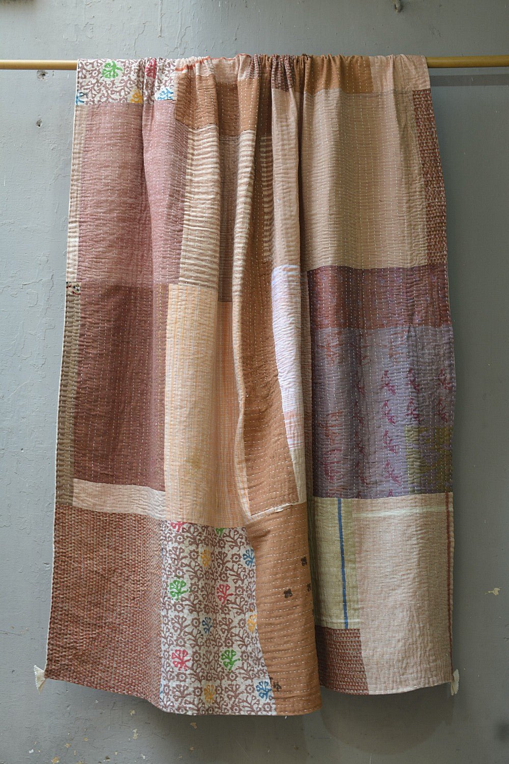 Quilted Khadi Bedspread - Wrapin (62” x 90”) - metaphorracha