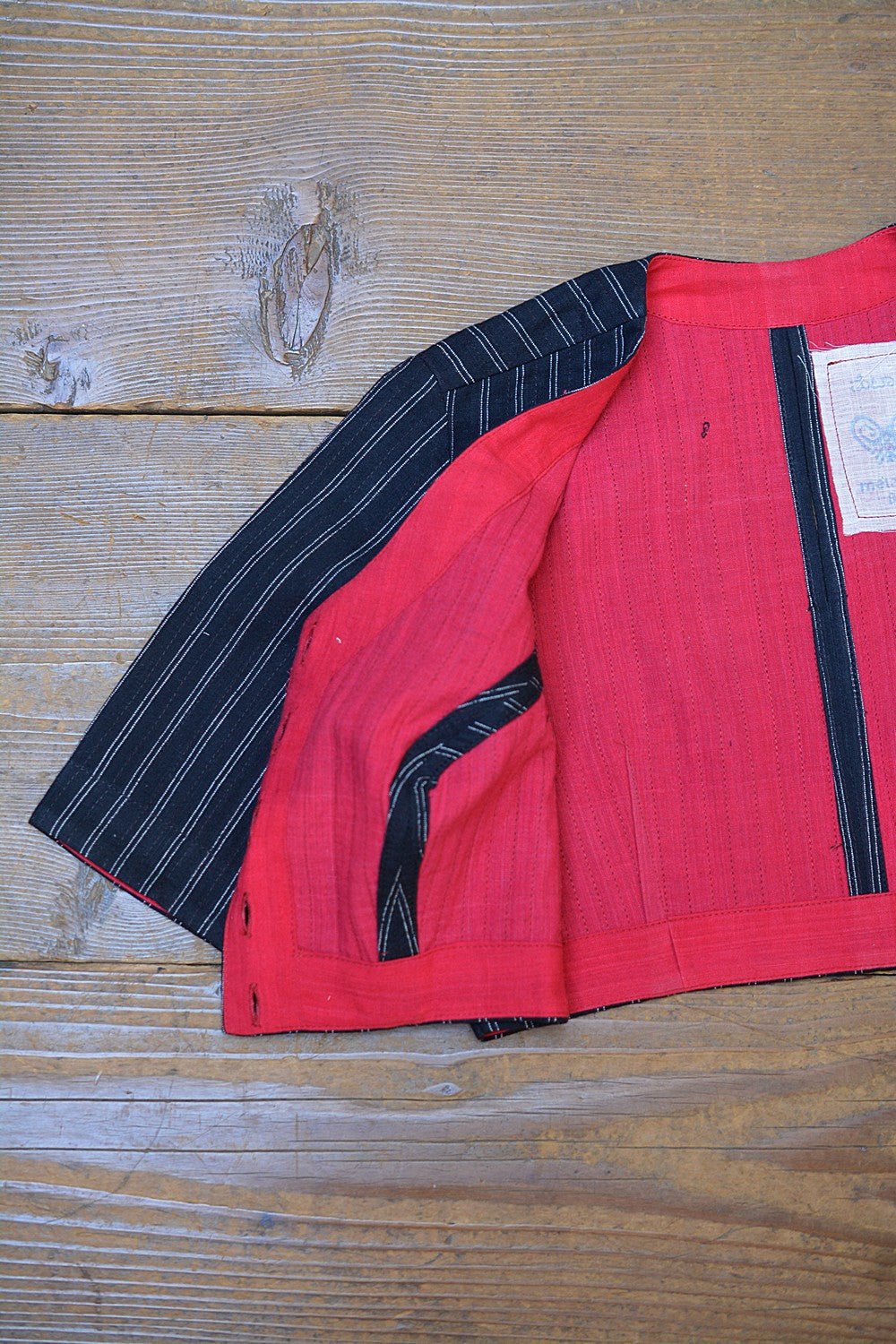 Quilted Khadi Blouse - Black - metaphorracha