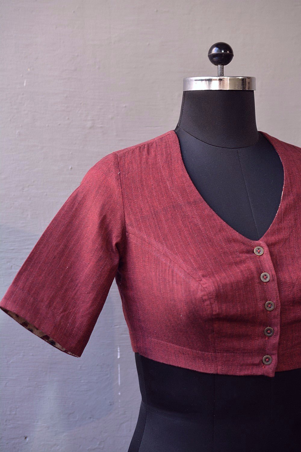 Quilted Khadi Blouse - Caliente - metaphorracha