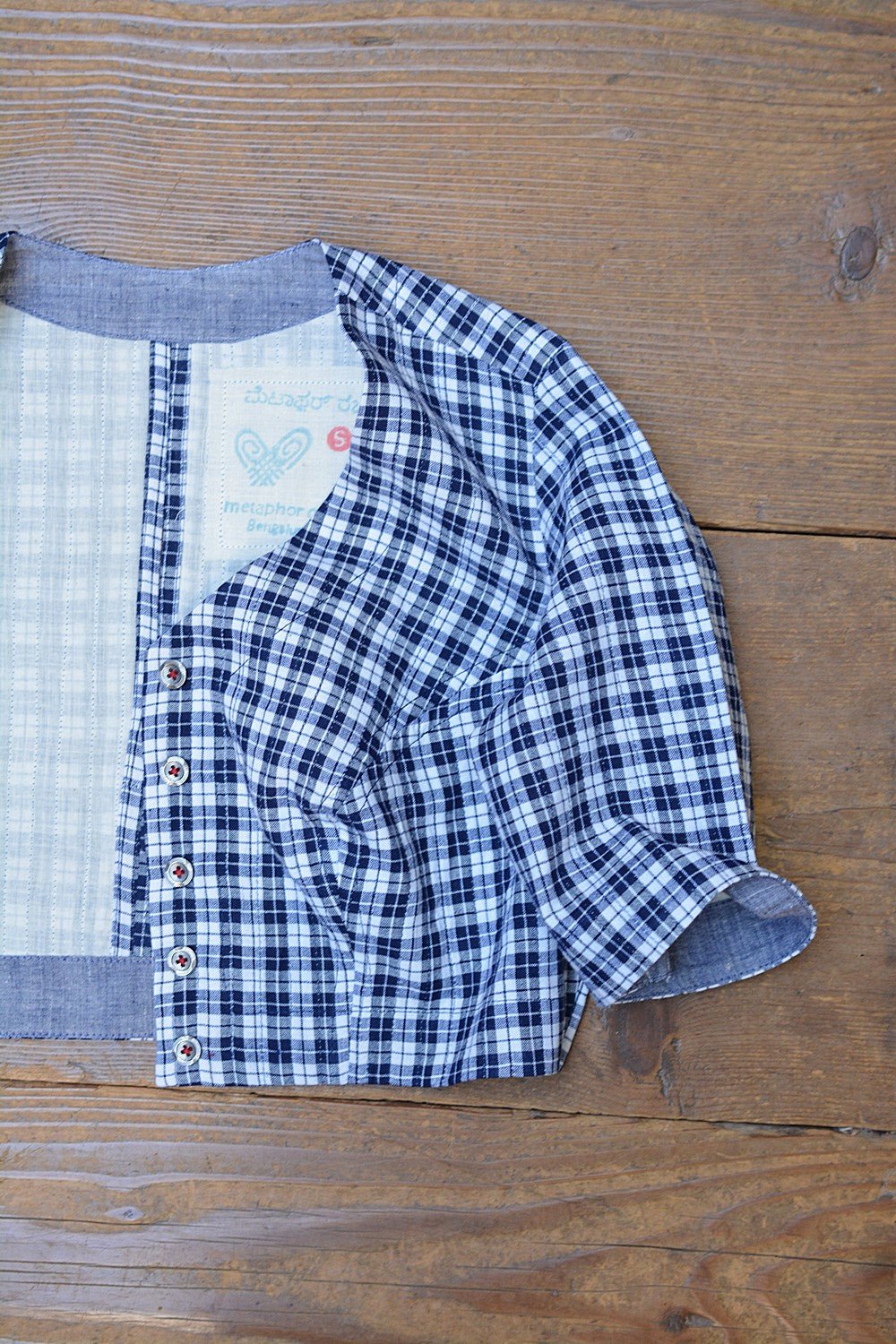 Quilted Khadi Blouse - Maastricht Checks - metaphorracha