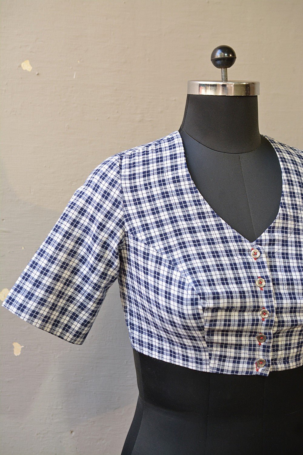 Quilted Khadi Blouse - Maastricht Checks - metaphorracha