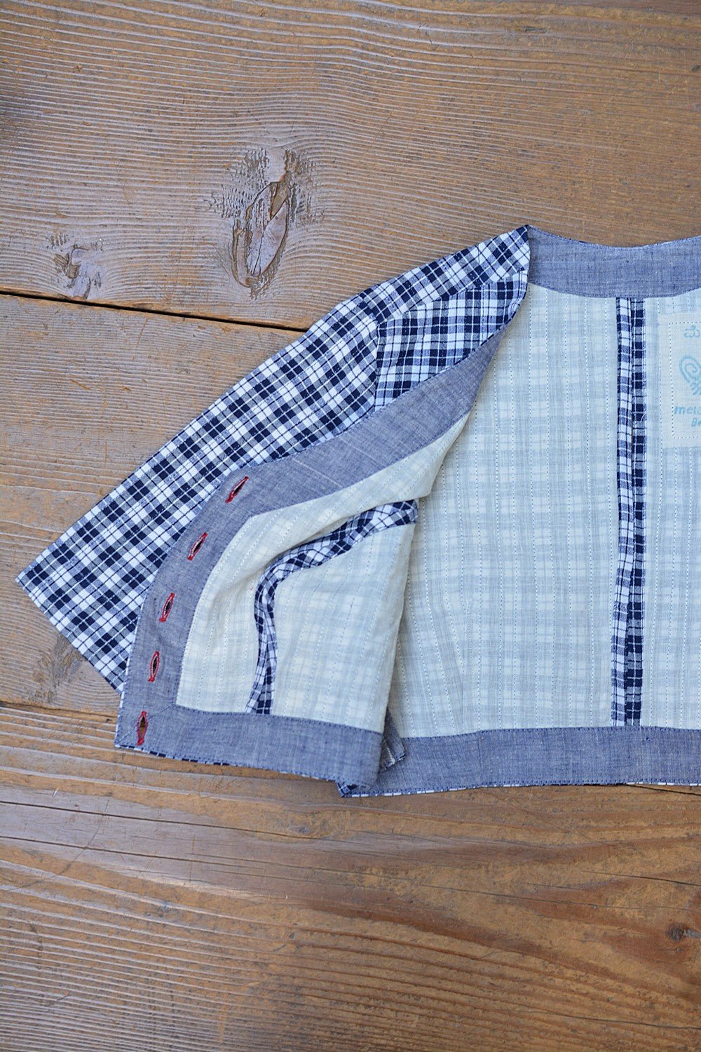 Quilted Khadi Blouse - Maastricht Checks - metaphorracha
