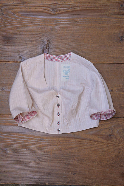 Quilted Khadi Blouse - Mascarpone - metaphorracha