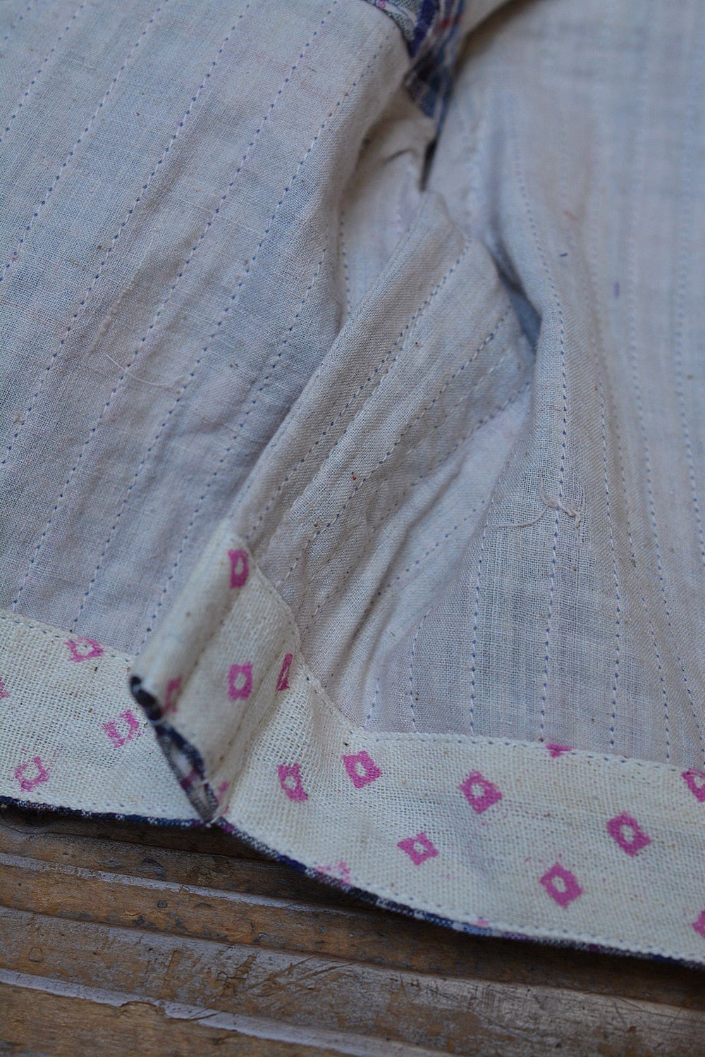 Quilted Khadi Blouse - Multi - Colour Checks - metaphorracha