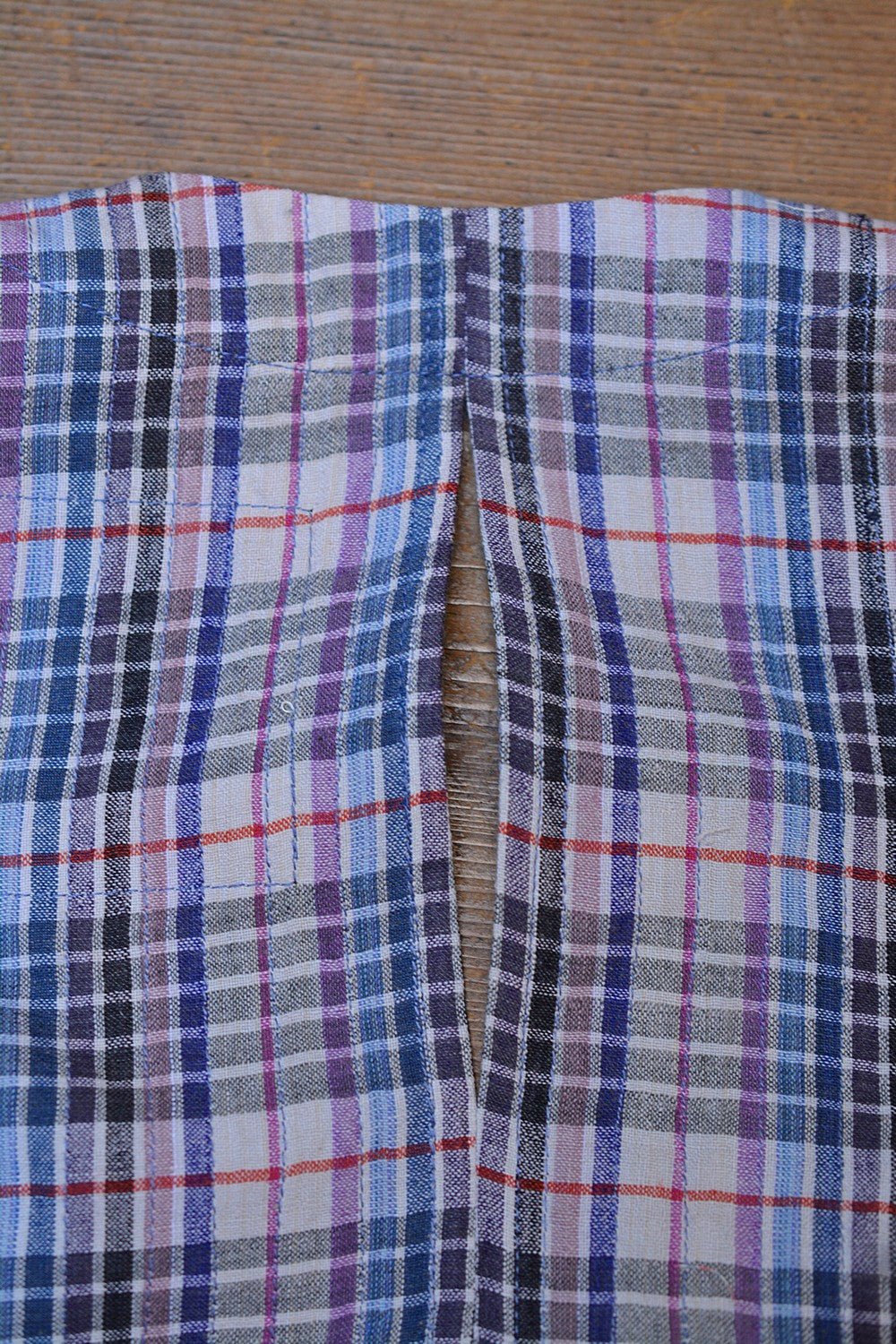 Quilted Khadi Blouse - Multi - Colour Checks - metaphorracha