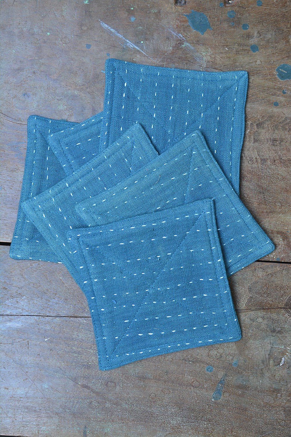 Quilted Khadi Coaster Set - Cutty Sark - metaphorracha