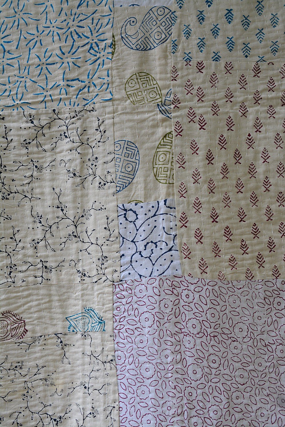 Sathodi - Block Printed Quilt (88"x 110") - metaphorracha