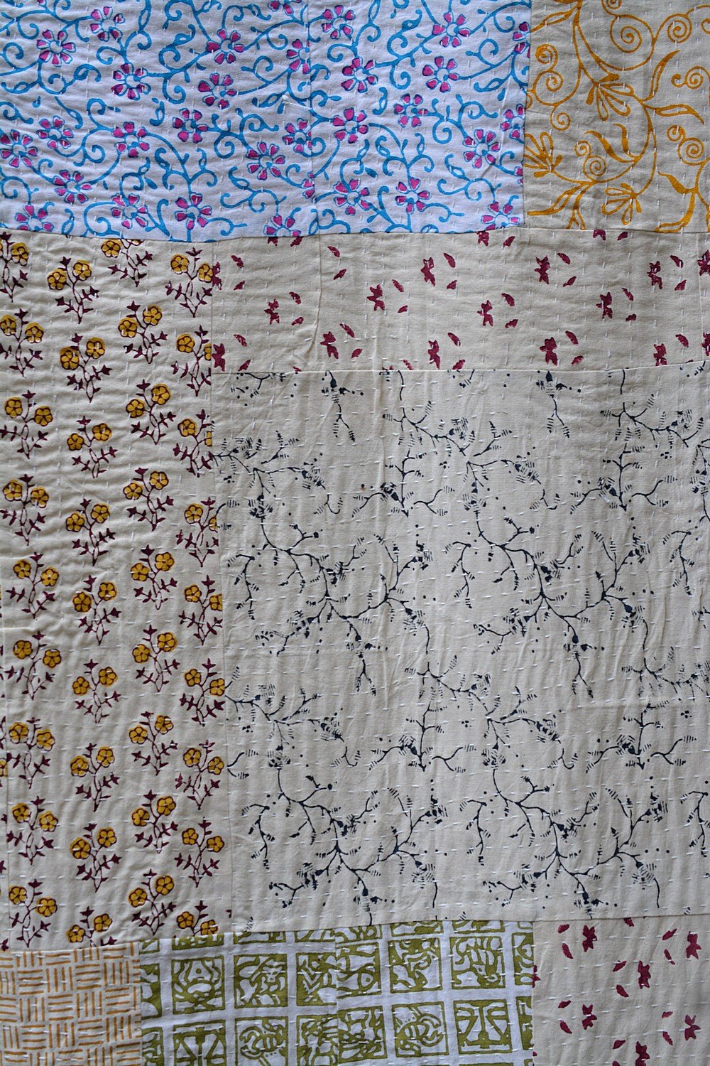 Sathodi - Block Printed Quilt (88"x 110") - metaphorracha