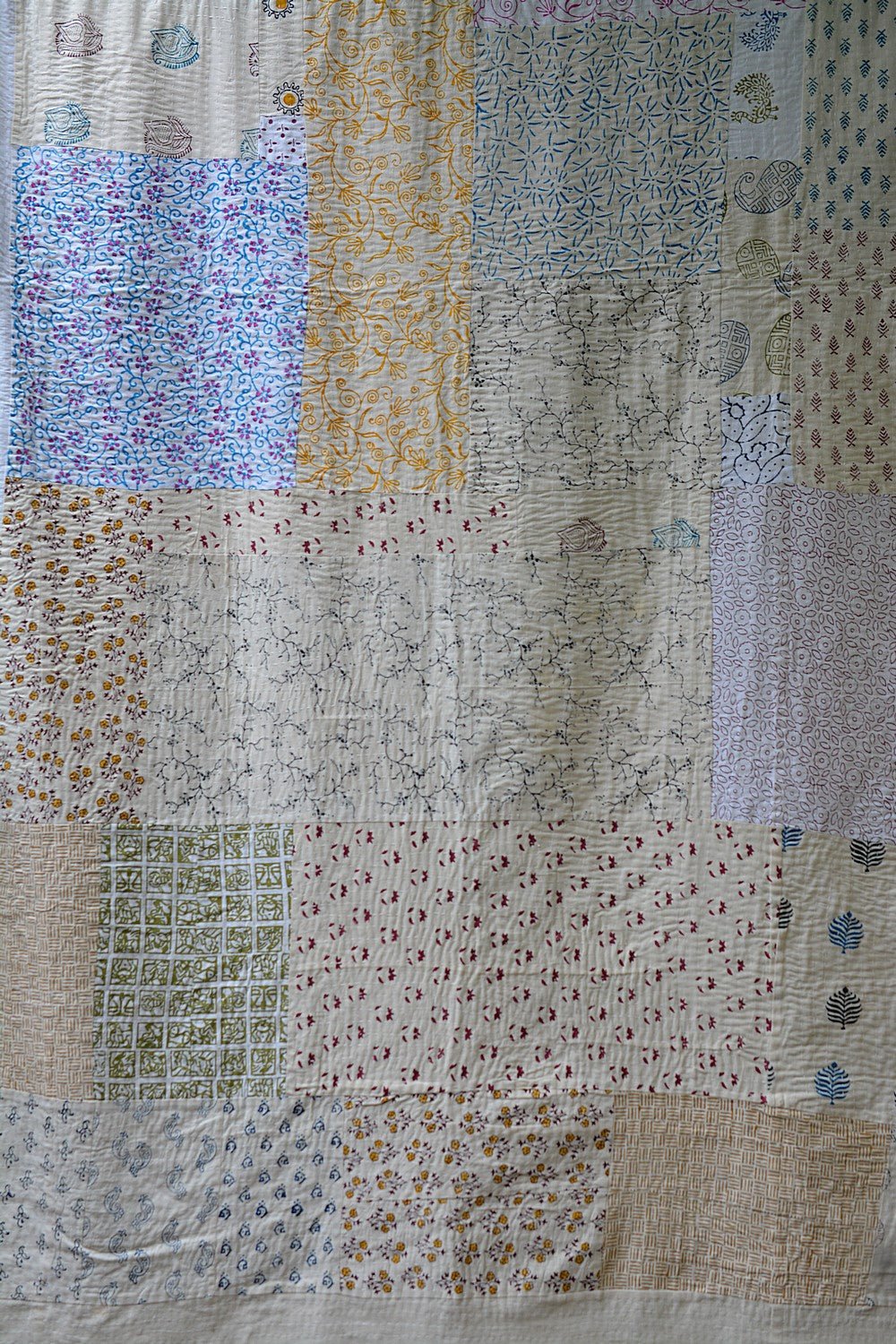 Sathodi - Block Printed Quilt (88"x 110") - metaphorracha