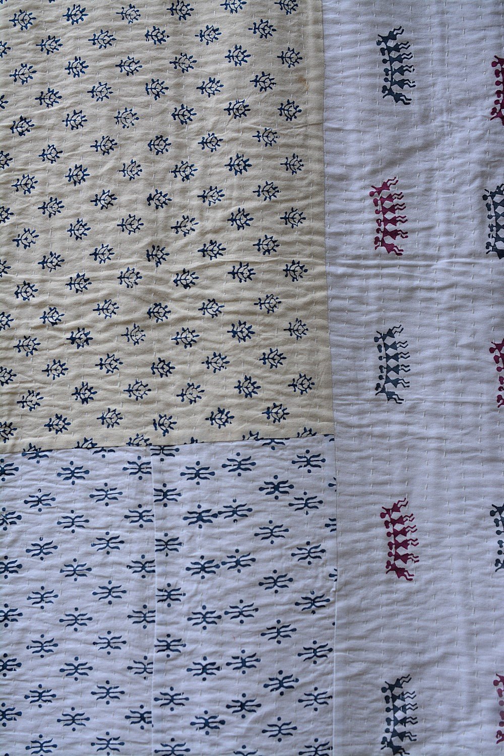 Sathodi - Block Printed Quilt (88"x 110") - metaphorracha