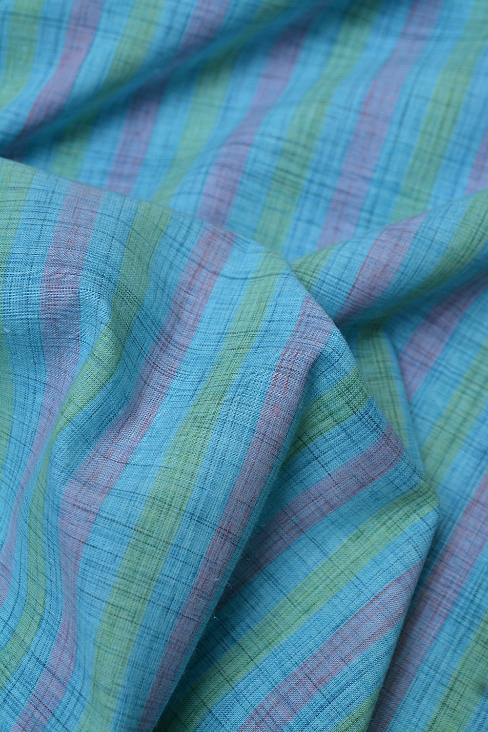 Size S | Blue Stripes Khadi Dress - metaphorracha