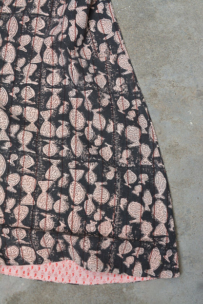 Size S | Fish Printed Khadi Dress - metaphorracha