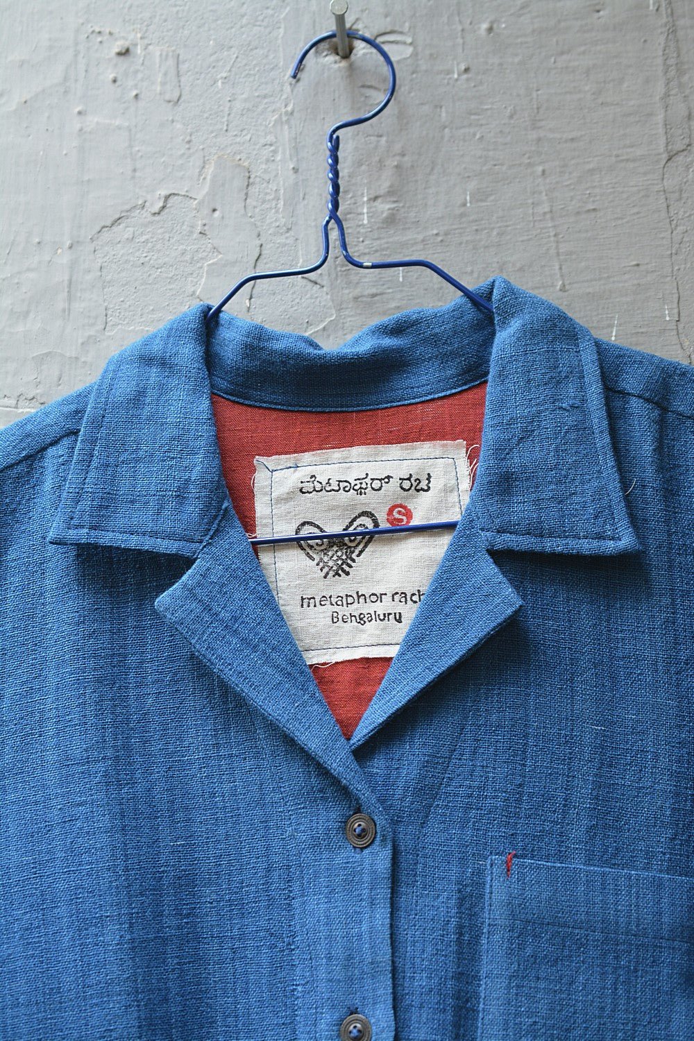 Size S | Indigo Khadi Shirt - metaphorracha