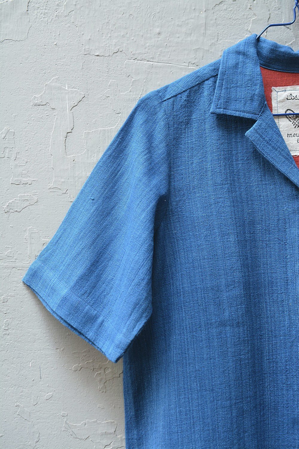 Size S | Indigo Khadi Shirt - metaphorracha