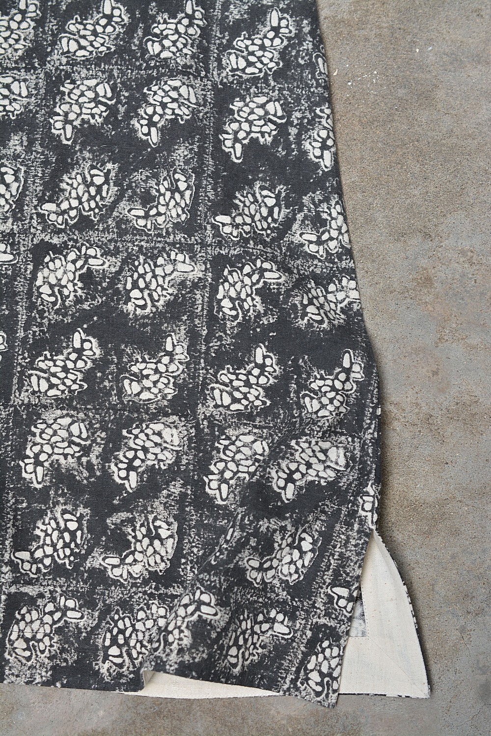 Size S | Printed Black Khadi Dress - metaphorracha