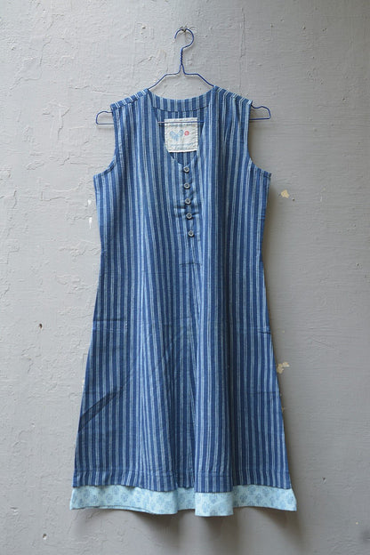 Size S | Sleeveless Short Khadi Dress - metaphorracha