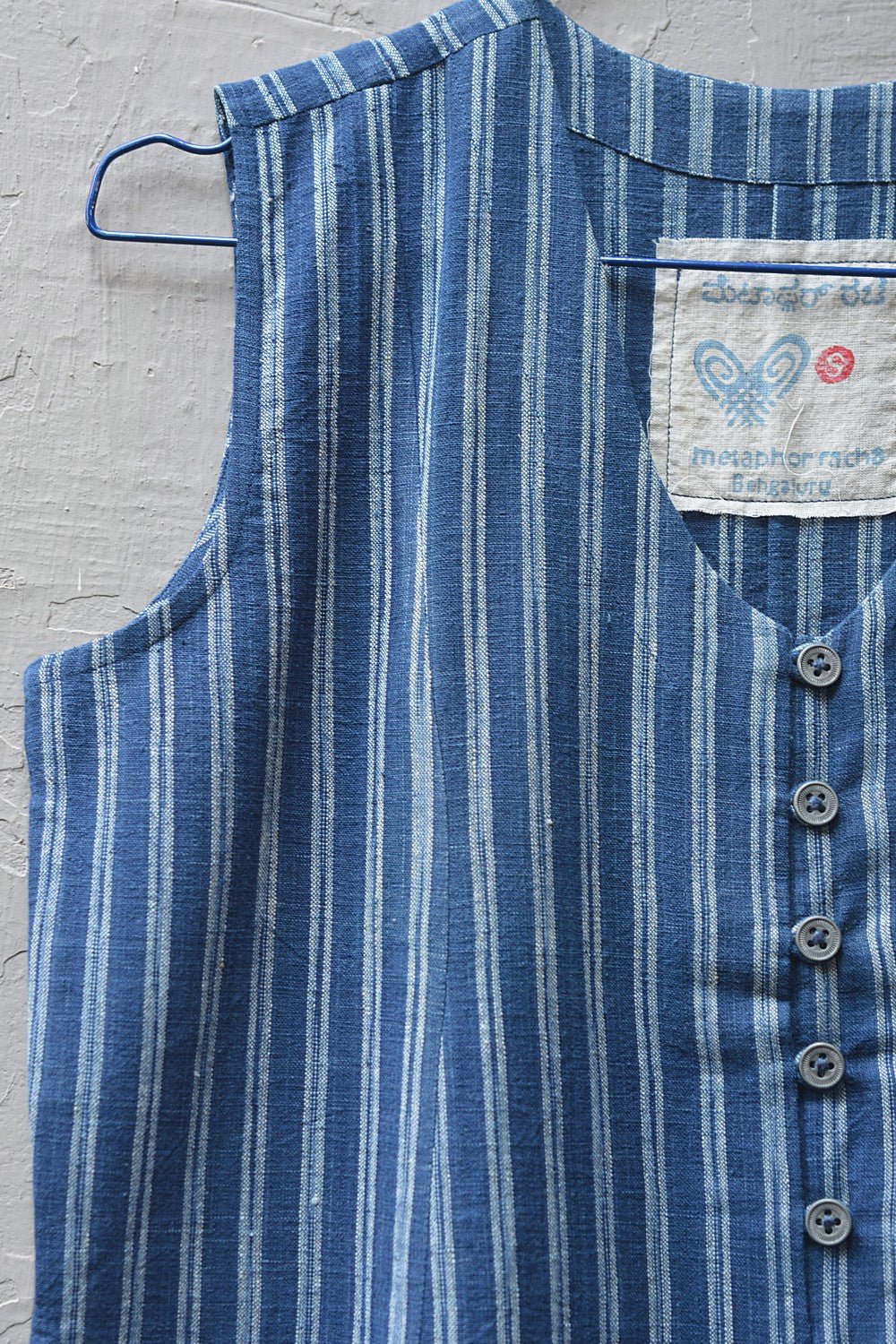 Size S | Sleeveless Short Khadi Dress - metaphorracha