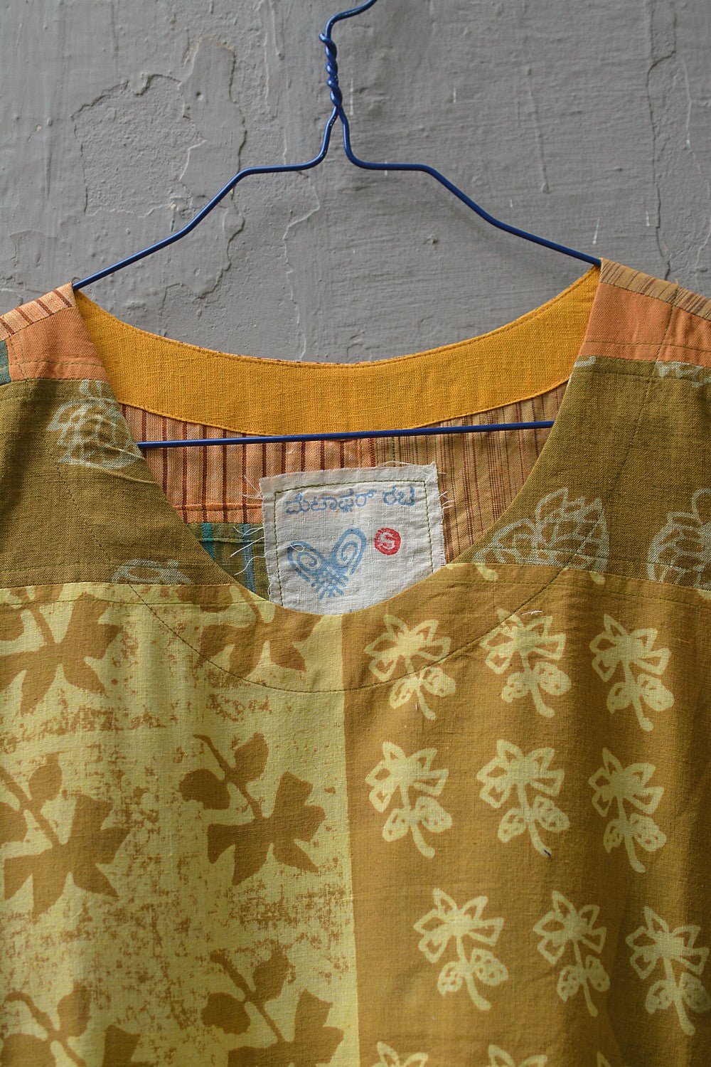 Size S | Upcycled Khadi Dress - metaphorracha