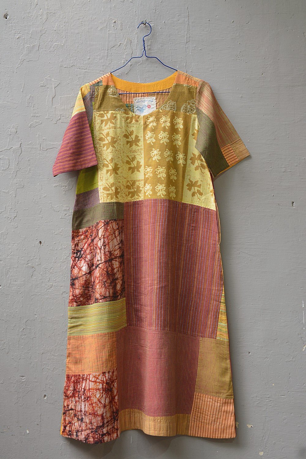 Size S | Upcycled Khadi Dress - metaphorracha