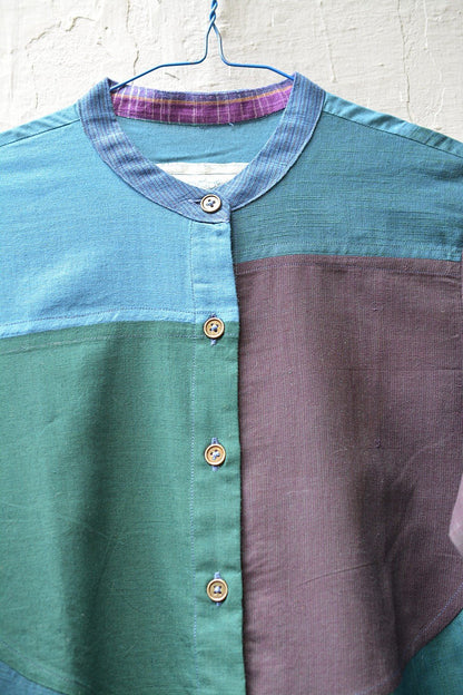 Size S | Upcycled Long Khadi Dress - metaphorracha