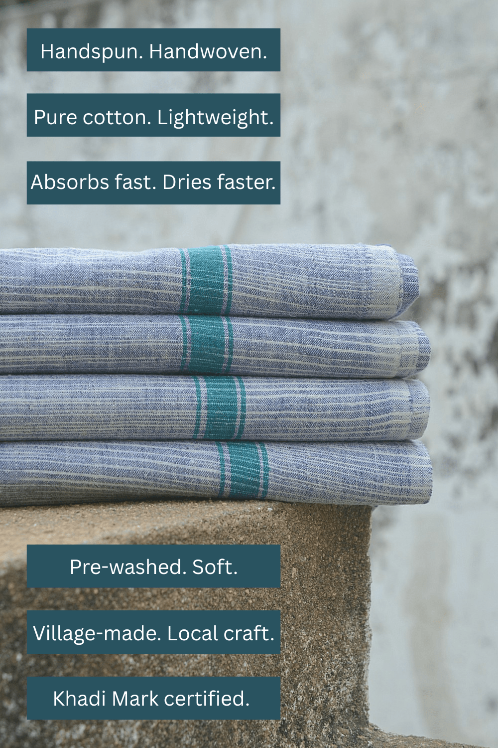 Space-Dyed Khadi Towel - metaphorracha