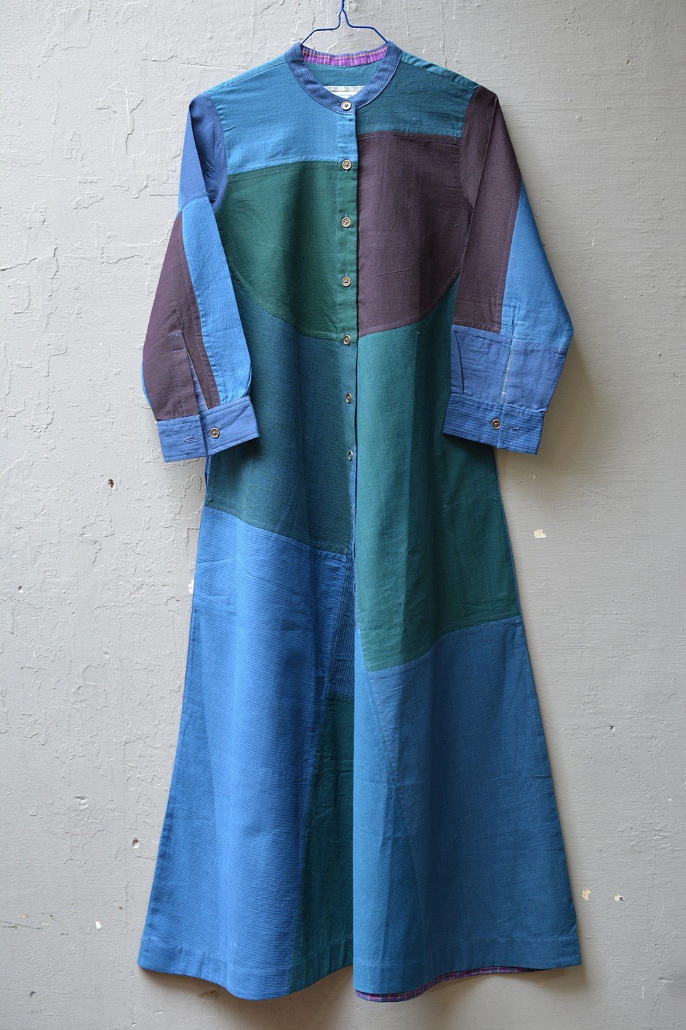 Upcycled Blue Dress in Size 'S' - metaphorracha