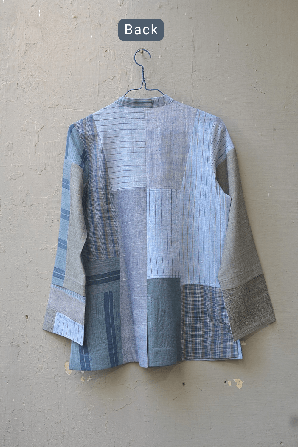 Upcycled Khadi Jacket - Mugilu - metaphorracha