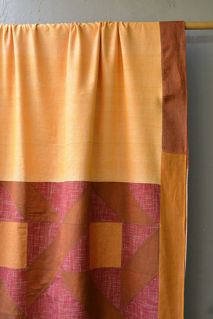 Upcycled Khadi Saree - Golden Archway - metaphorracha