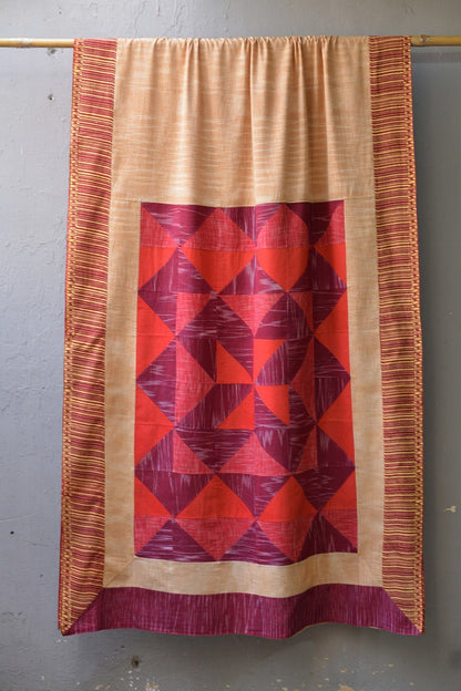 Upcycled Khadi Saree - Moir Gold - metaphorracha