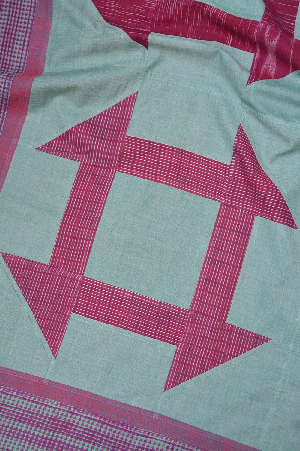 Upcycled Khadi Saree - Rosedale - metaphorracha