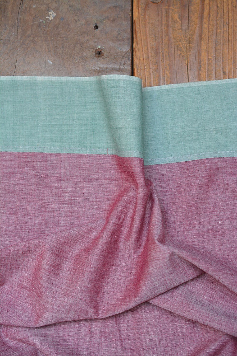 Upcycled Khadi Saree - Rosedale - metaphorracha