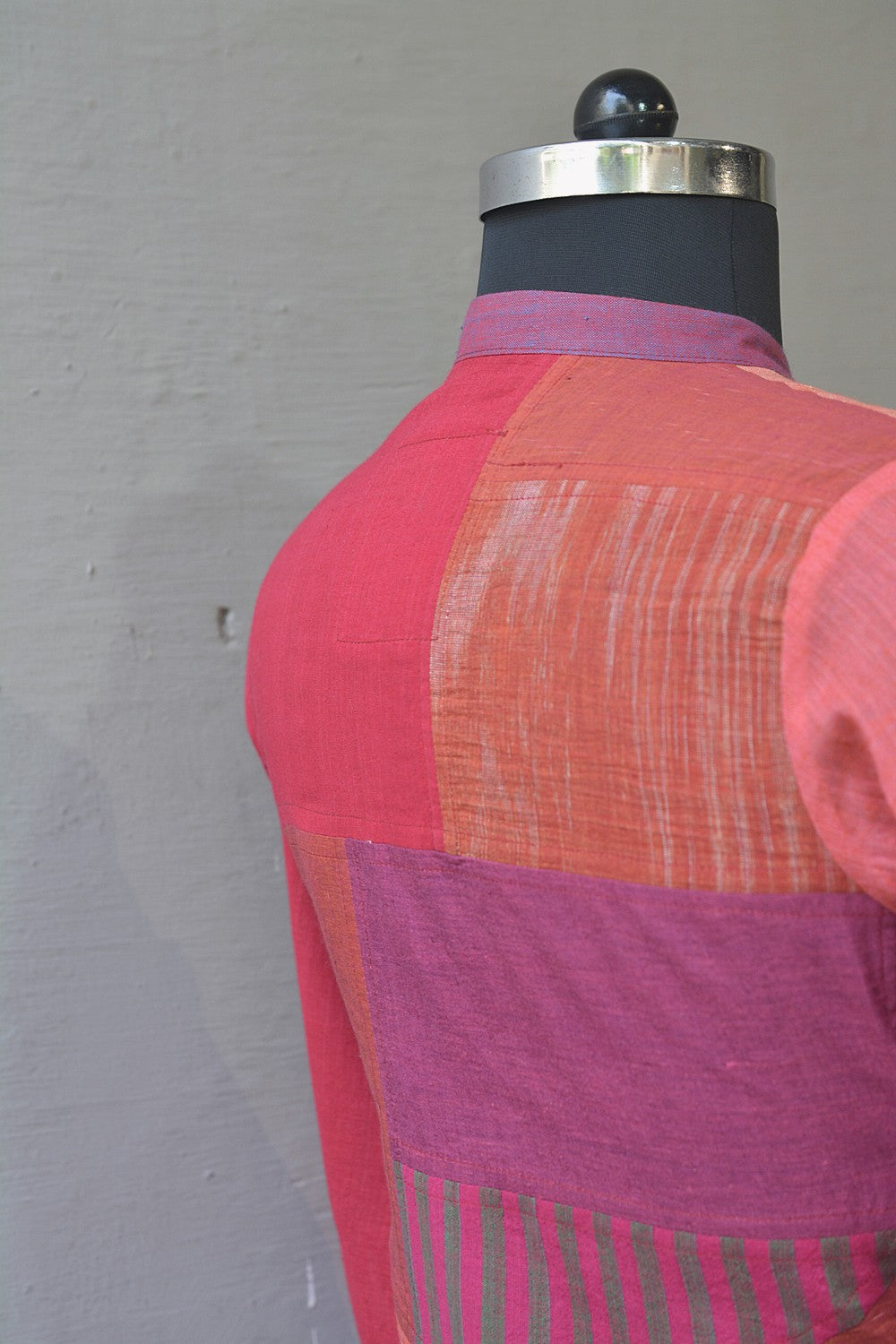Upcycled Khadi Dress - Kempu