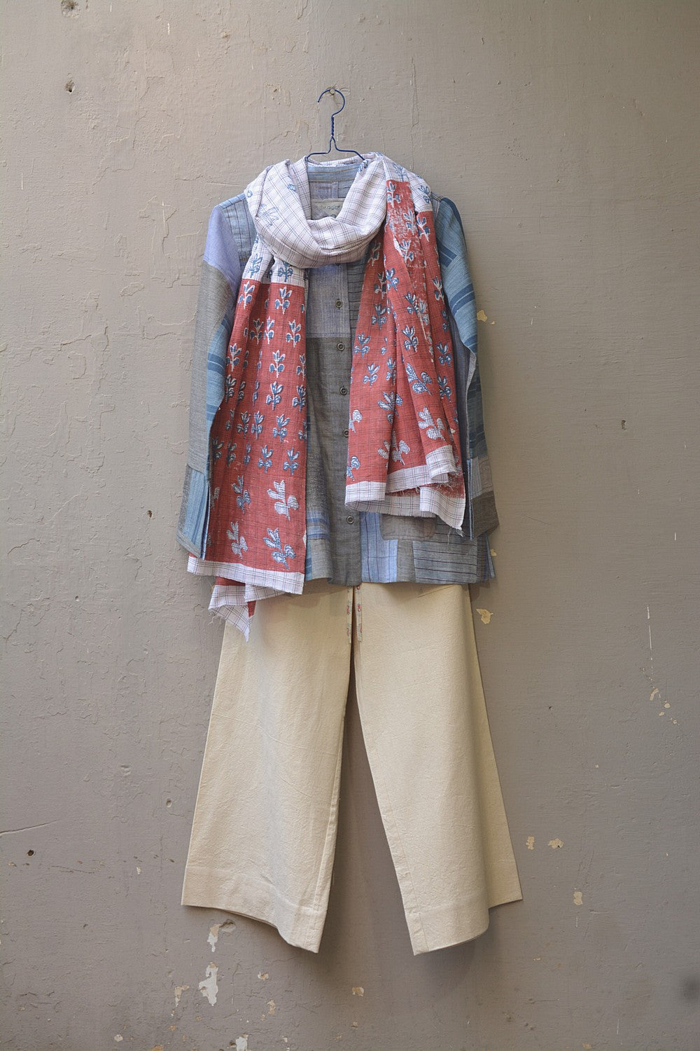 Upcycled Khadi Jacket - Mugilu