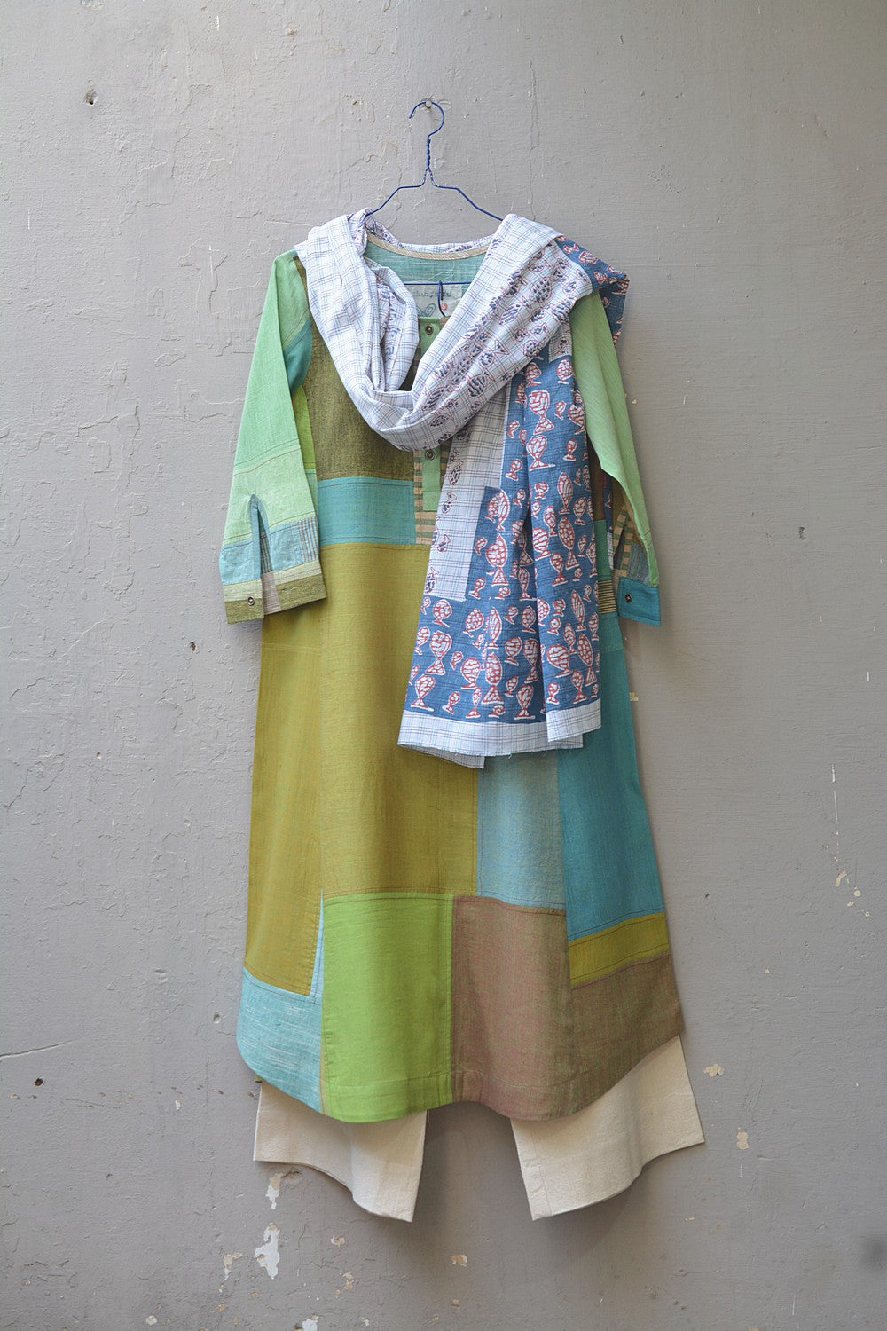 Upcycled Khadi Kurta - Hasiru