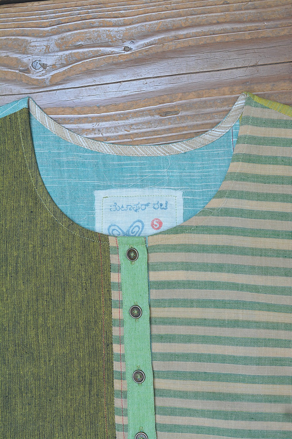 Upcycled Khadi Kurta - Hasiru