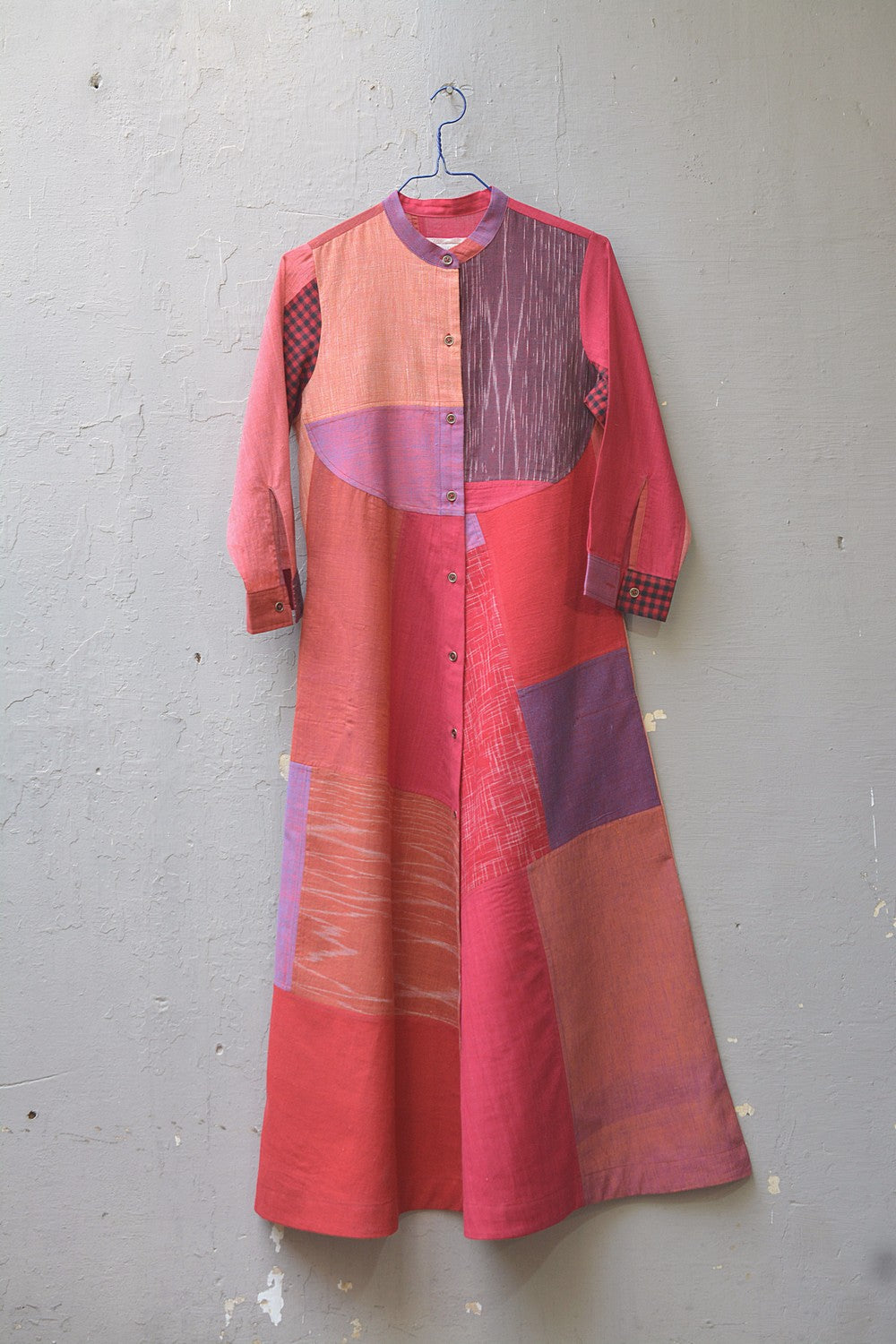 Upcycled Khadi Dress - Kempu