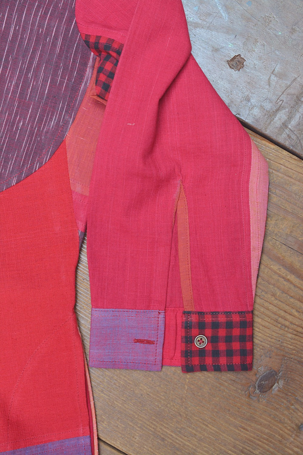 Upcycled Khadi Dress - Kempu
