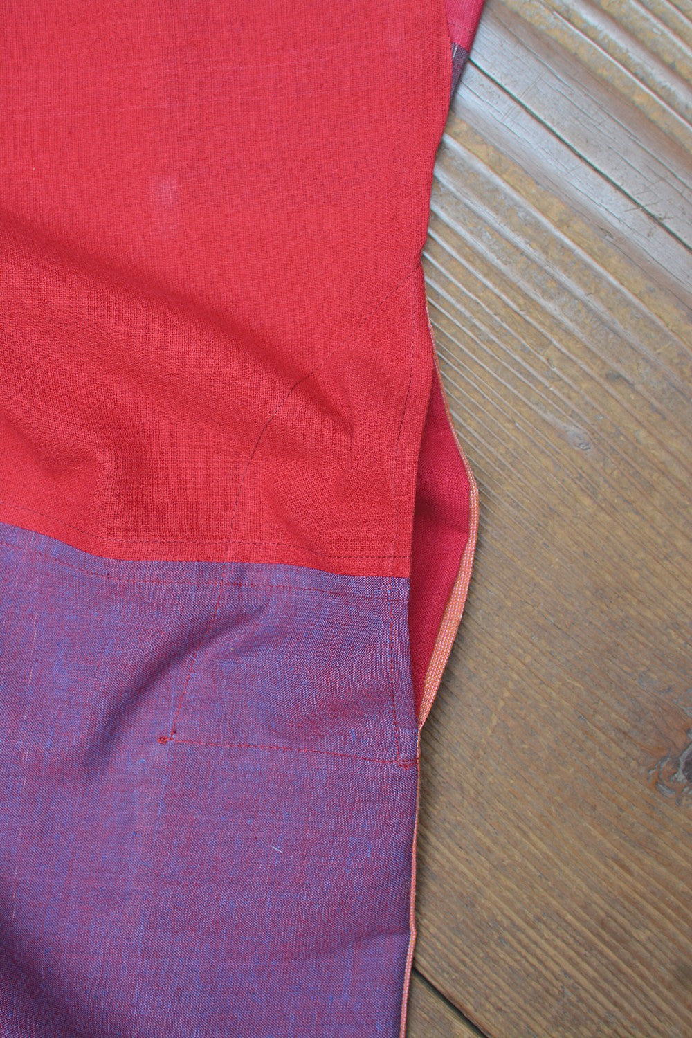 Upcycled Khadi Dress - Kempu