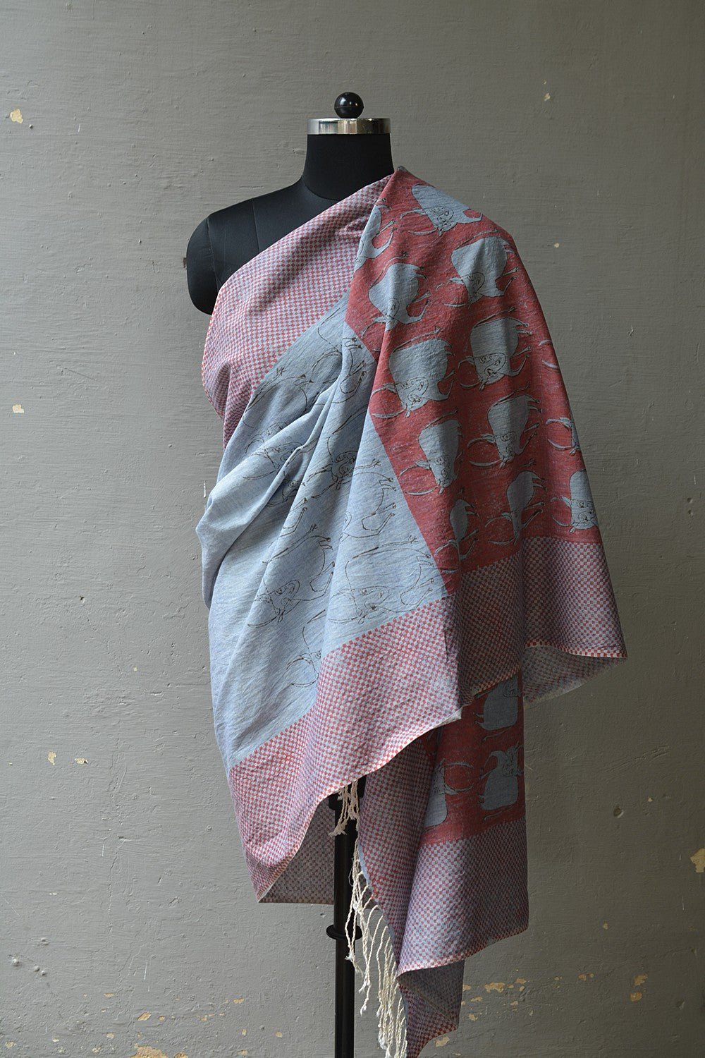 VACA - Block Printed Dupatta - metaphorracha