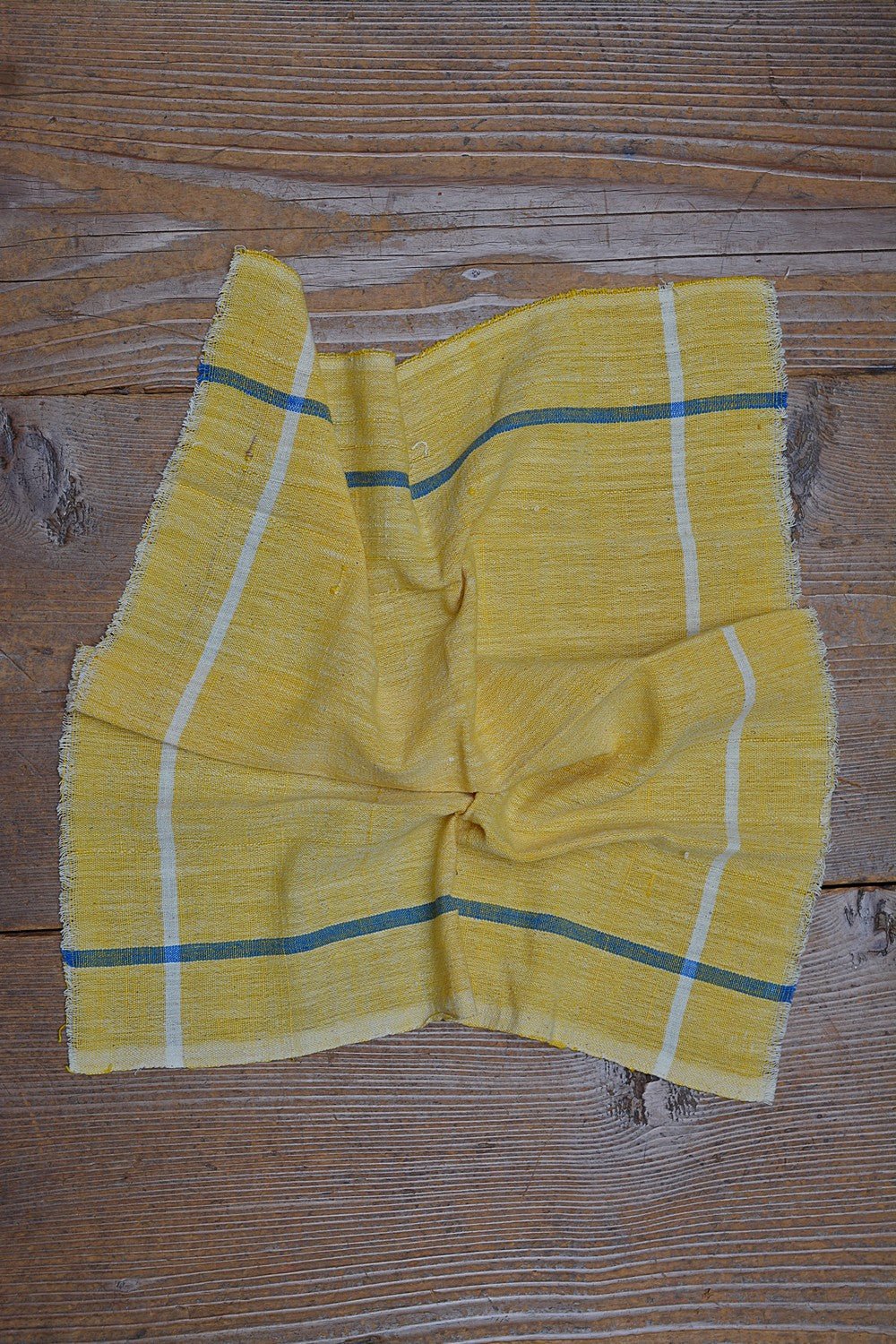 Yellow Chambray Handmade Cotton Handkerchiefs - metaphorracha